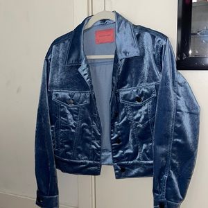 Blue Velvet Jean Jacket, Small, Never Worn